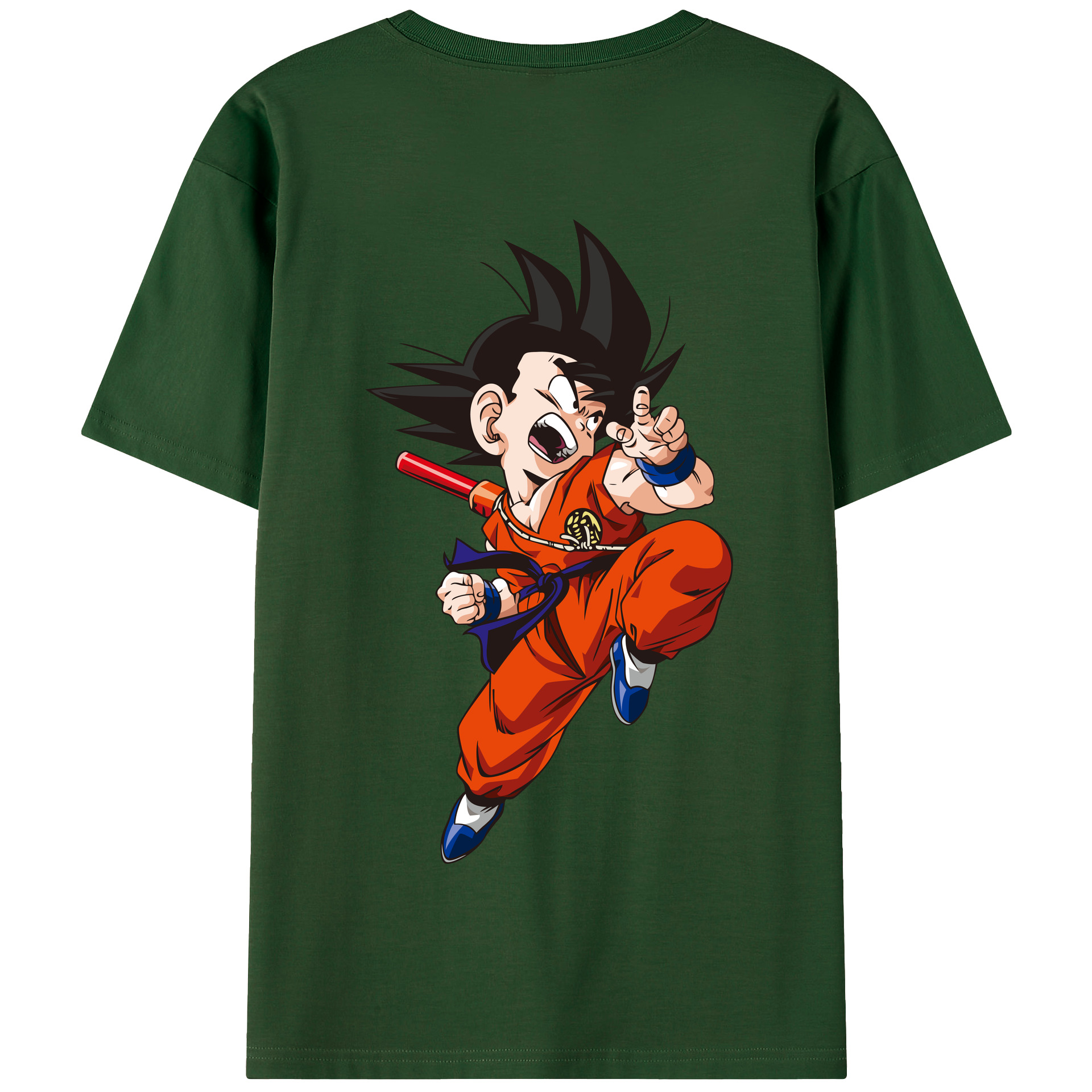 （画像用） ドラゴンボール 孫悟空（そん ごくう）Son Goku カカロット DRAGON BALL Kakarotto 綿100％半袖Tシャツ（背面プリント）